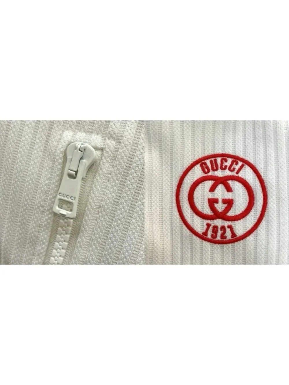 Gucci Web Stripe Hoodie Long Sleeve Zip Up Interlocking G Logo Embroidery M